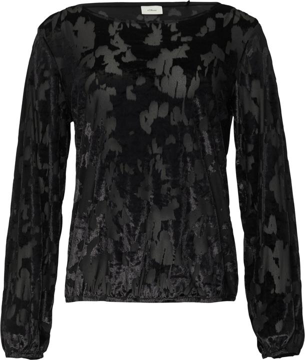 Produktbild S.Oliver T-Shirt Transparentes Samt-Longsleeve mit All-over-Muster (34)