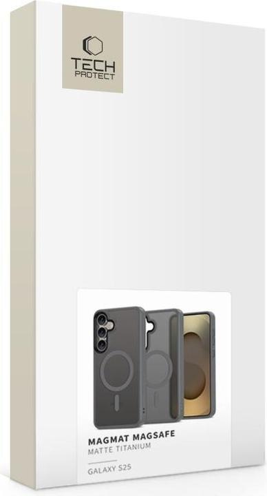 Actual product image Tech-Protect MagMat MagSafe Case for Samsung Galaxy S25 - Clear Gray (Samsung Galaxy S25)