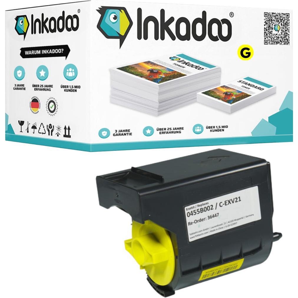Inkadoo, Toner, Toner kompatibel zu Canon 0455B002 / C-EXV21 Toner, gelb Gelb (Y)