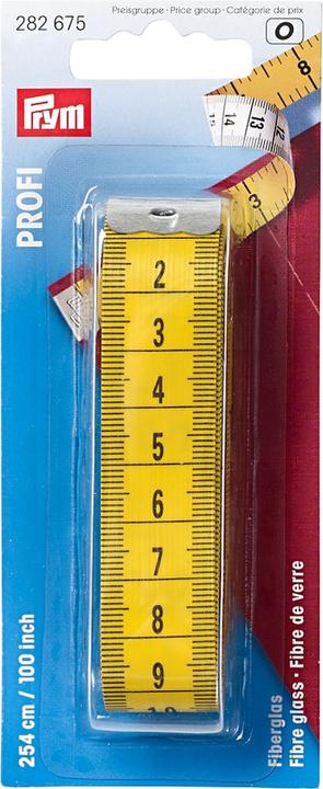 Immagine prodotto Prym Nastro di misurazione professionale in fibra di vetro 255 cm, 100 pollici, cartoncino
