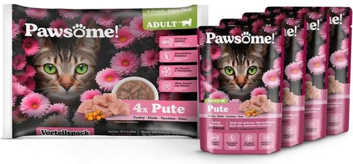 Image du produit Pawsome Adult dinde 4x85g (Adulte, 4 pcs, 85 g)