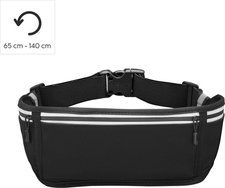 Immagine prodotto Hama Bauchtasche für Handys, Laufgürtel zum Joggen, reflektierend, Schwarz