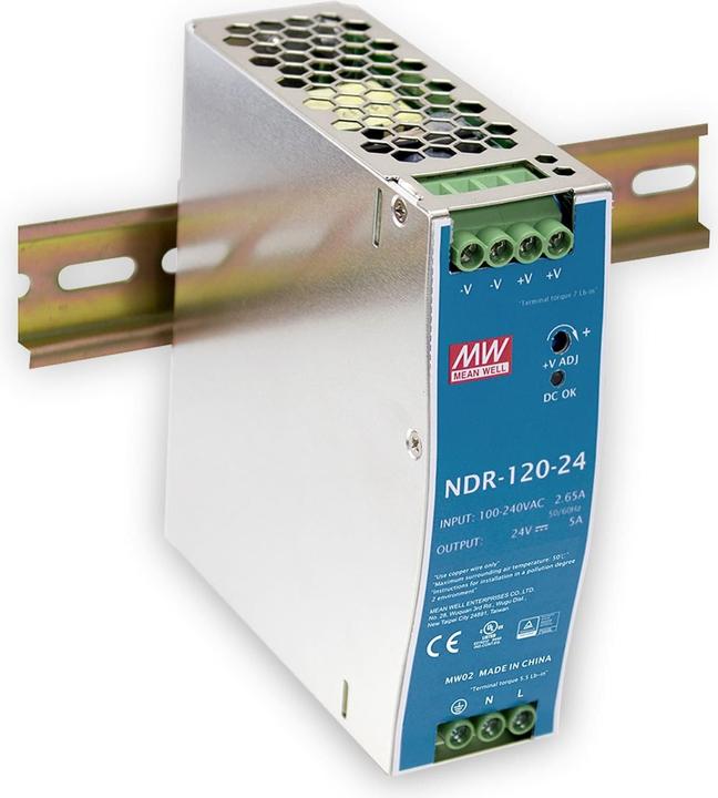 MeanWell Alimentation électrique sur rail DIN (rail DIN)