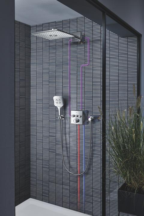 Image du produit Grohe Support de douche à main RAINSHOWER ni verst chr eck Ros