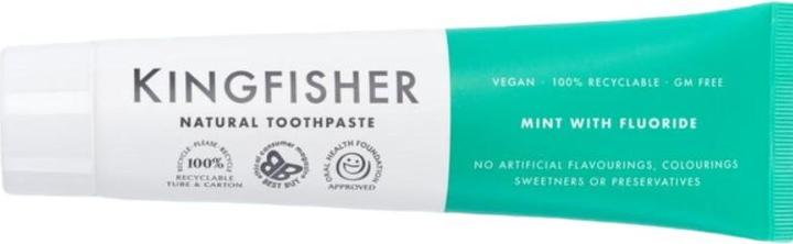 Actual product image Kingfisher Toothpaste mint with fluorine (100 ml)