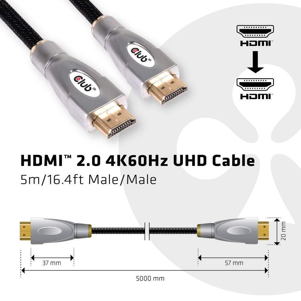 Thumbnail - Club 3D HDMI (Typ A) — HDMI (Typ A) (5 m, HDMI), Video Kabel