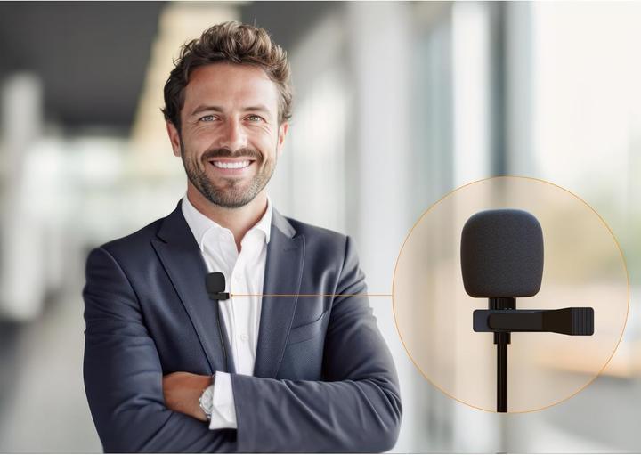 Immagine prodotto Audibax Microfono lavalier wireless 4 canali UHF con connettore mini-XLR