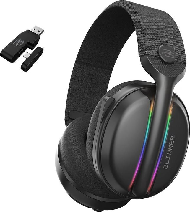Proove Wireless Headset Gaming Glimmer, BT / Wi-FI / Wired, Black (Cable, Wireless)