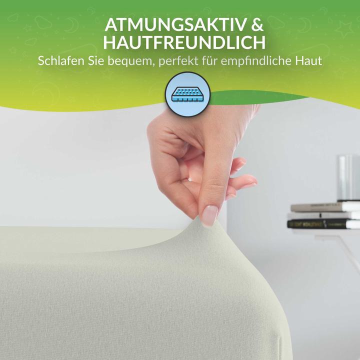Produktbild Etérea Microfaser Jersey Spannbettlaken (180 x 200 cm, 200 x 200 cm)