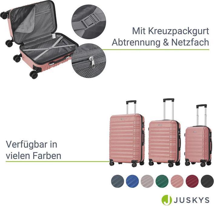 Actual product image Juskys 3-teiliges Hartschalenkoffer-Set mit 360° Rollen (120 l)