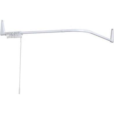 Van Der P, Duschkabine + Duschwand, Forh.stang v-form hvid 85x85 cm.
