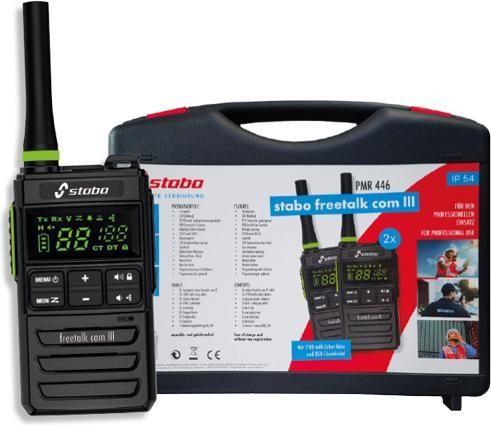 Stabo freetalk com III Funkkoffer 20263 PMR-Handfunkgerät 2er Set