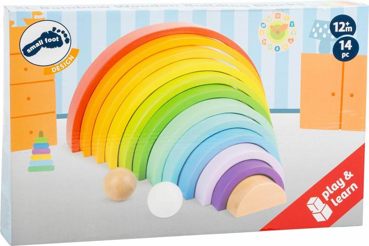 Actual product image small foot Wooden blocks rainbow XL