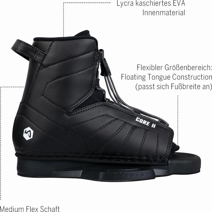 Produktbild Mesle Wakeboardbindung Core (32, 33, 34, 35, 36, 37)