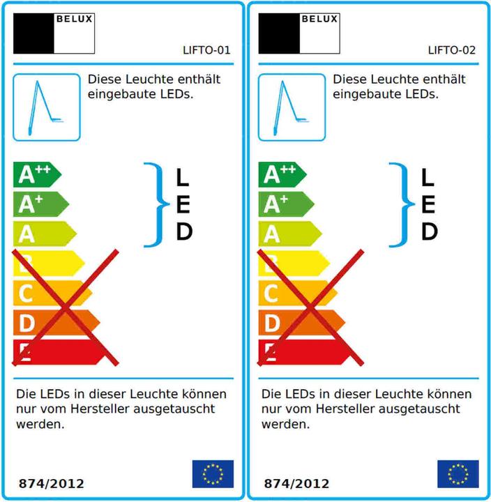 Energie-Label Belux Lifto Led Tischleuchte