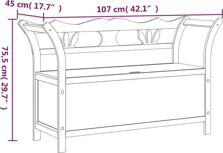 Image du produit vidaXL Sitzbank (107 cm)