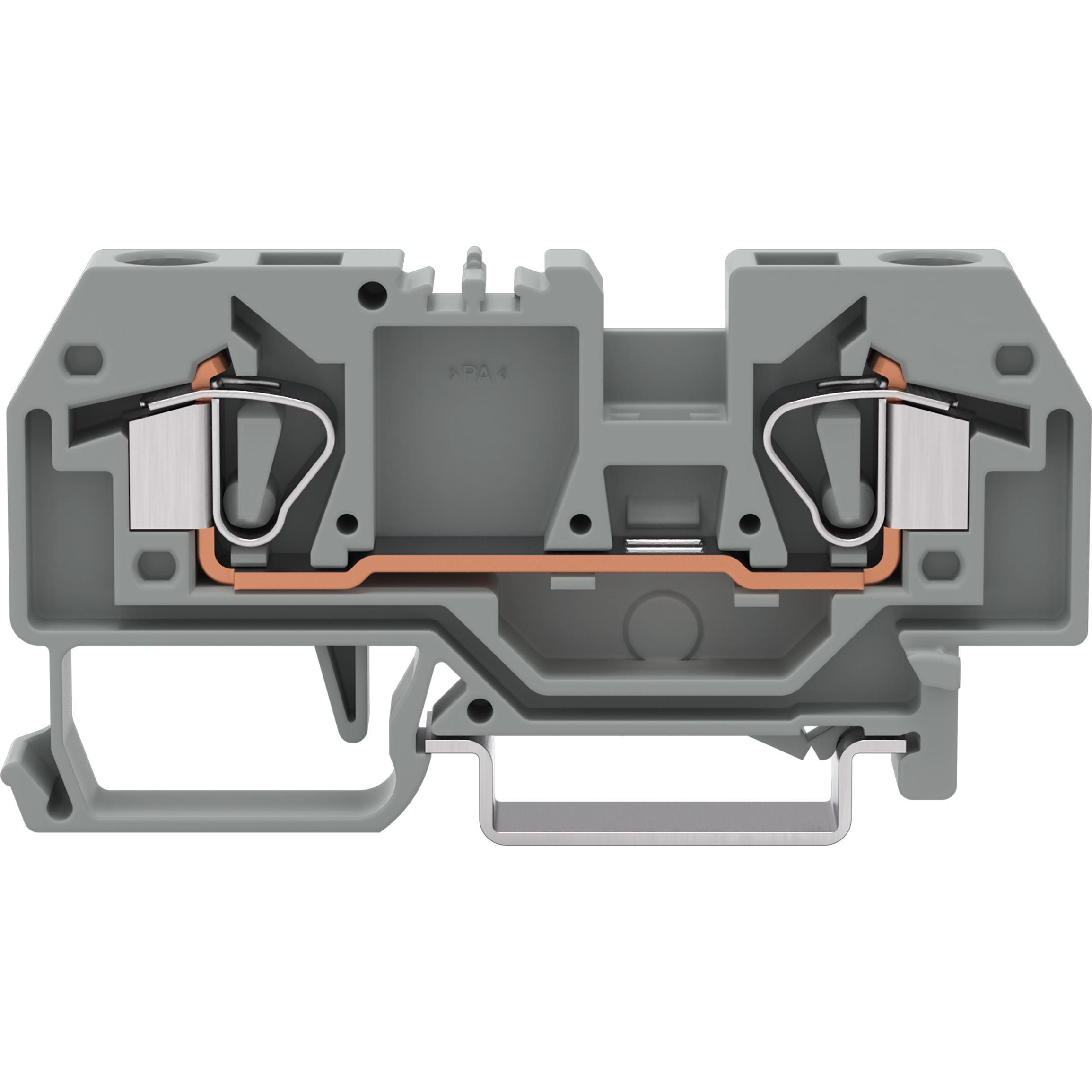Wago DIN RAIL 2 LEADS 6MM2, Elektronikzubehör + Gehäuse, Grau