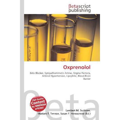 Oxprenolol, Fachbücher von Miriam T. Timpledon, Lambert M. Surhone, Susan F. Marseken