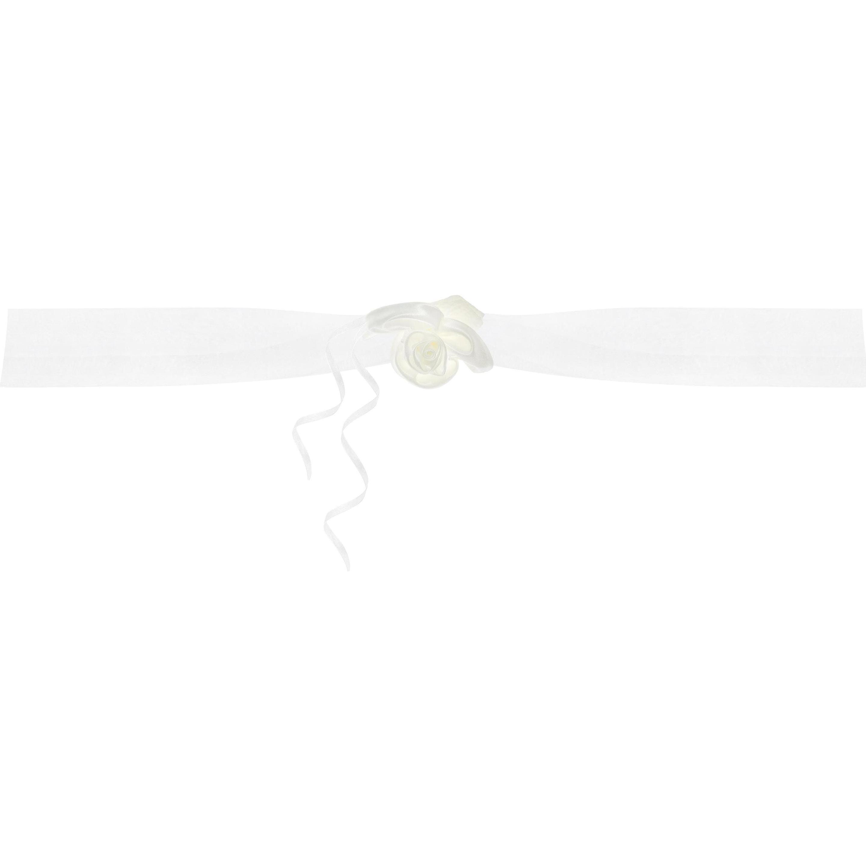 Partydeco Partyaccessoire Autodekoration Organza 1.8 m, 2 Stk, Creme