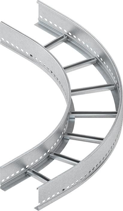 Actual product image Niedax NIE KLBK 100.603 90° bend, small, 100x600 mm, with perforated side rails (10 cm)