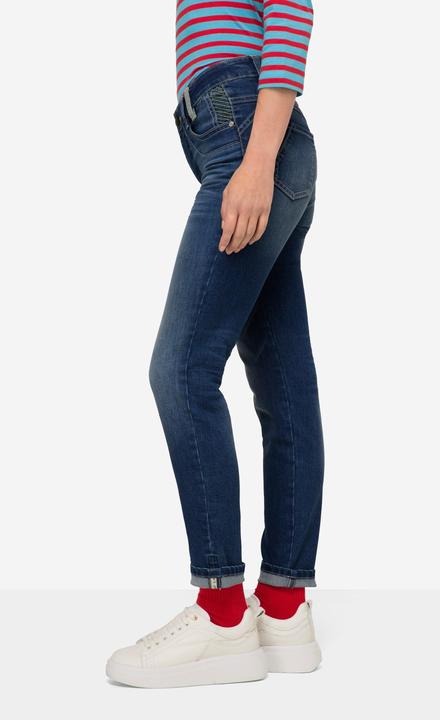 Immagine prodotto Laurasøn Slim-Jeans, 5-Pocket, Saum mit TurnUp, mit recyceltem Polyester (Banda radio 38 (2600 MHz))