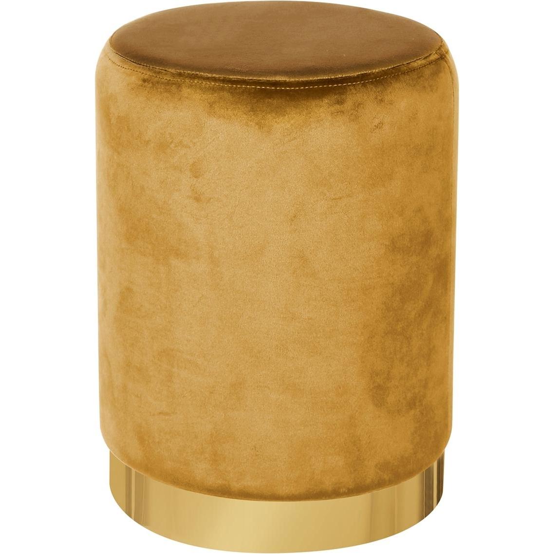 HTI-Living, Hocker + Pouf, Polsterhocker Ø 32 cm Reese Currygelb