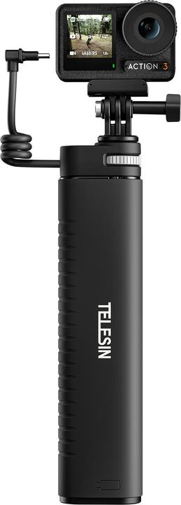 Actual product image Telesin Power grip selfie stick (With power bank) TE-CSS-001