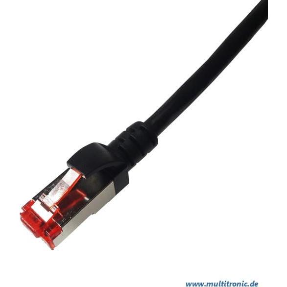 Brackton Patchkabel Cat.6 SF/UTP 500MHz HF 2m schwarz (2 m), Netzwerkkabel