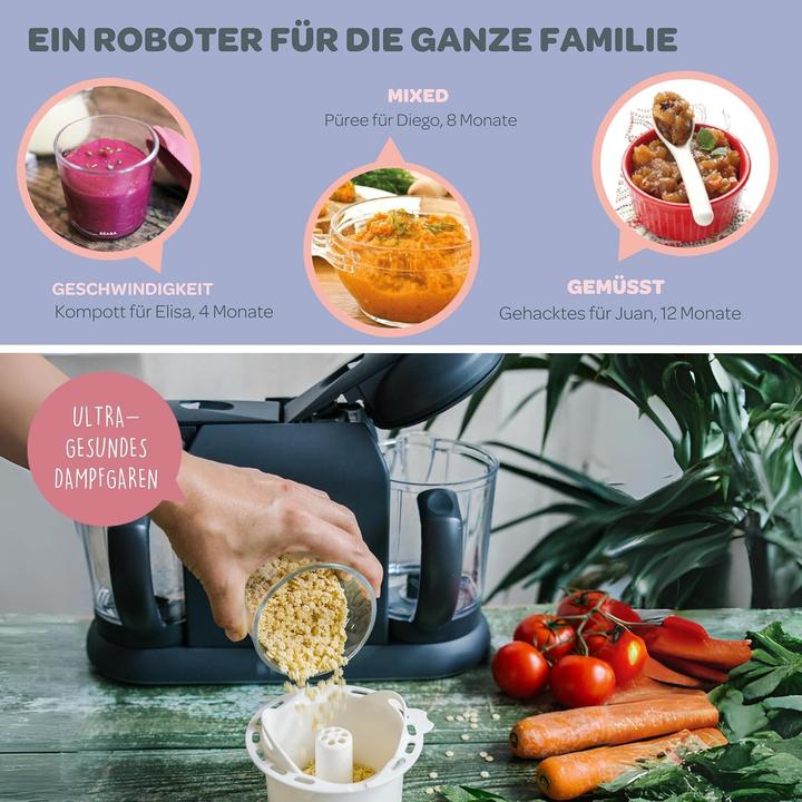 Actual product image Beaba Babycook Plus Grinder-Steamer 4in1, Dark Grey