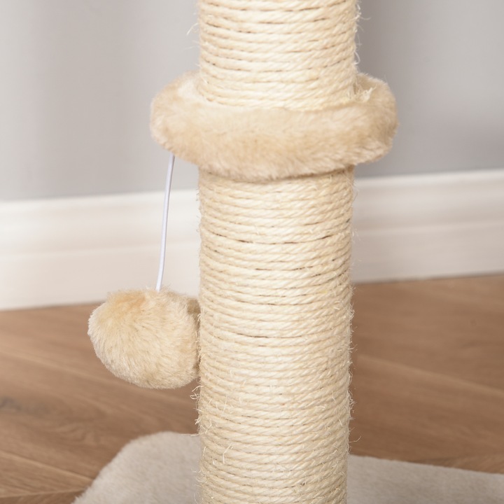 Image du produit PawHut Arbre à chat avec grotte (100 cm, Beige)