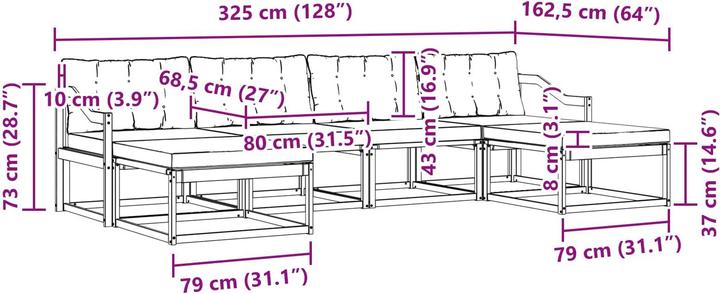 Produktbild vidaXL Outdoor-Sofa