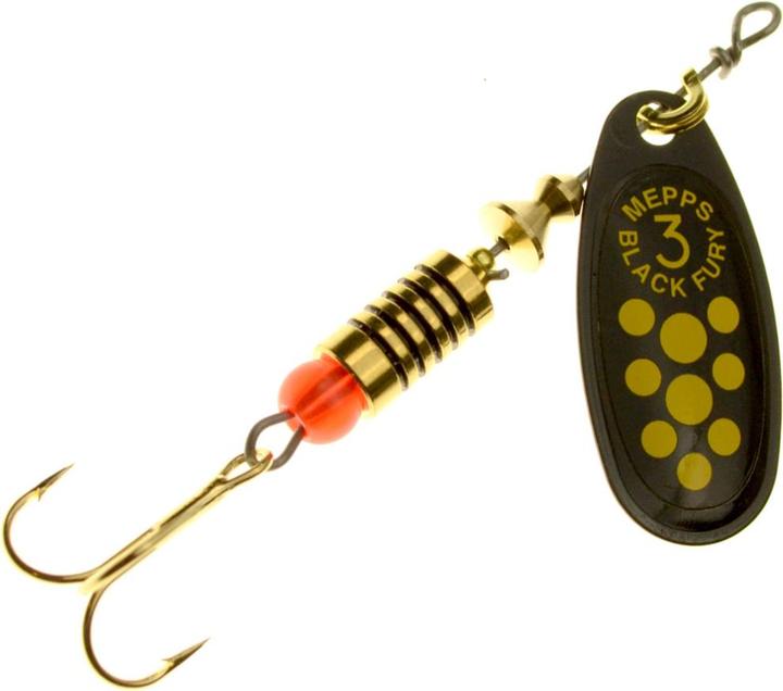 Actual product image Mepps Black Fury, barbed