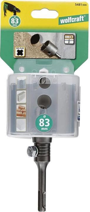 Actual product image wolfcraft 1 Carbide core bit, SDS-Plus shank ø83mm (83 mm)