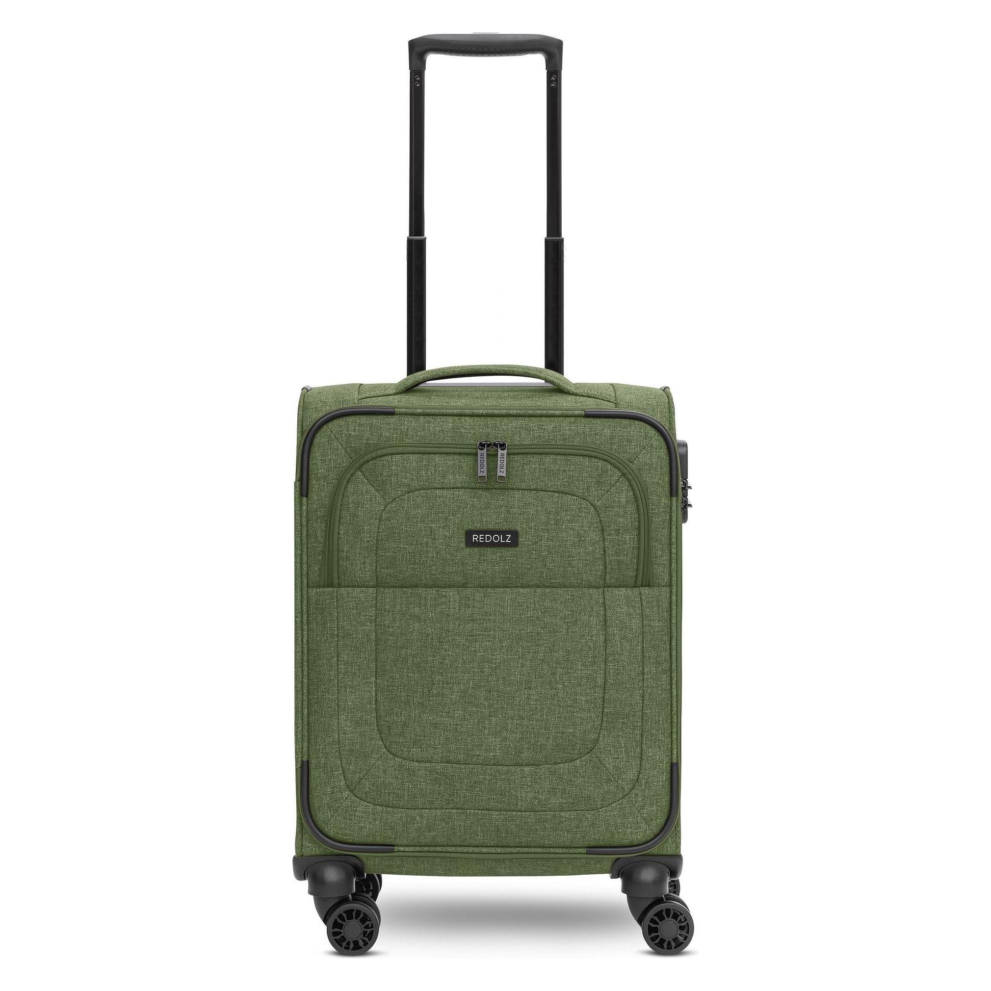 Redolz, Koffer, Essentials 12 Cabin 4 Rollen Kabinentrolley 55 Cm, Grün, (42 l)