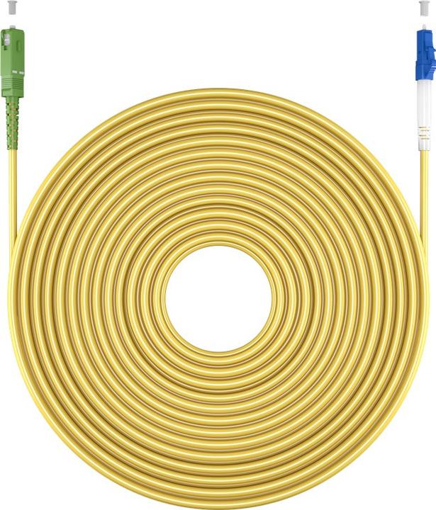 Image du produit Goobay Câble à fibre optique FTTH, monomode OS2 jaune, jaune simplex, 5 m (S/UTP, CAT6, 5 m)