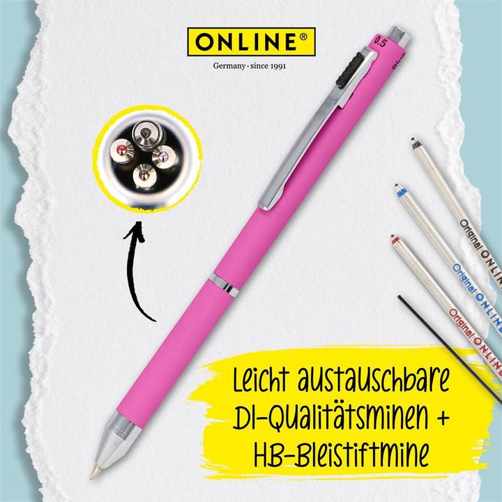 Actual product image Online MULTIFUNCTION PEN Multipen (Pink, 1x)