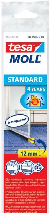 Produktbild tesa tesamoll STANDARD Türdichtschiene, selbstklebende Türdichtung für glatte Böden