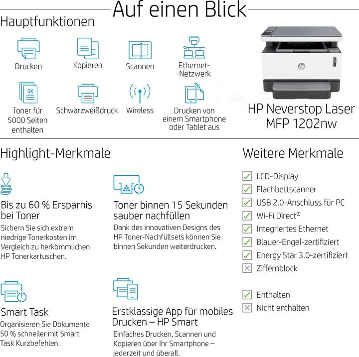 Actual product image HP 1202nw Neverstop (Laser, Black and white)