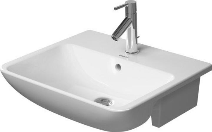 Actual product image Duravit HEBWT ME by Starck m ÜL m HLB 55x45,5cm 1 HL white satin finish (455 mm, 550 mm)