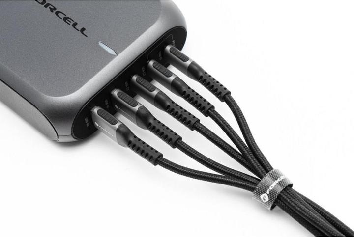 Actual product image Forcell Cable F-ENERGY C257 cable USB A to Lightning 2,4A 12W Cafule 1,2 m black (1.20 m, 12 W)