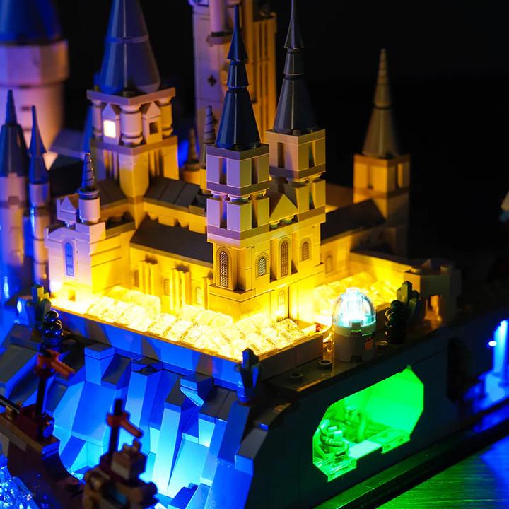 Produktbild BrickBling LED Licht Set für LEGO Schloss Hogwarts mit Schlossgelände (76419) inkl. Fernbedienung