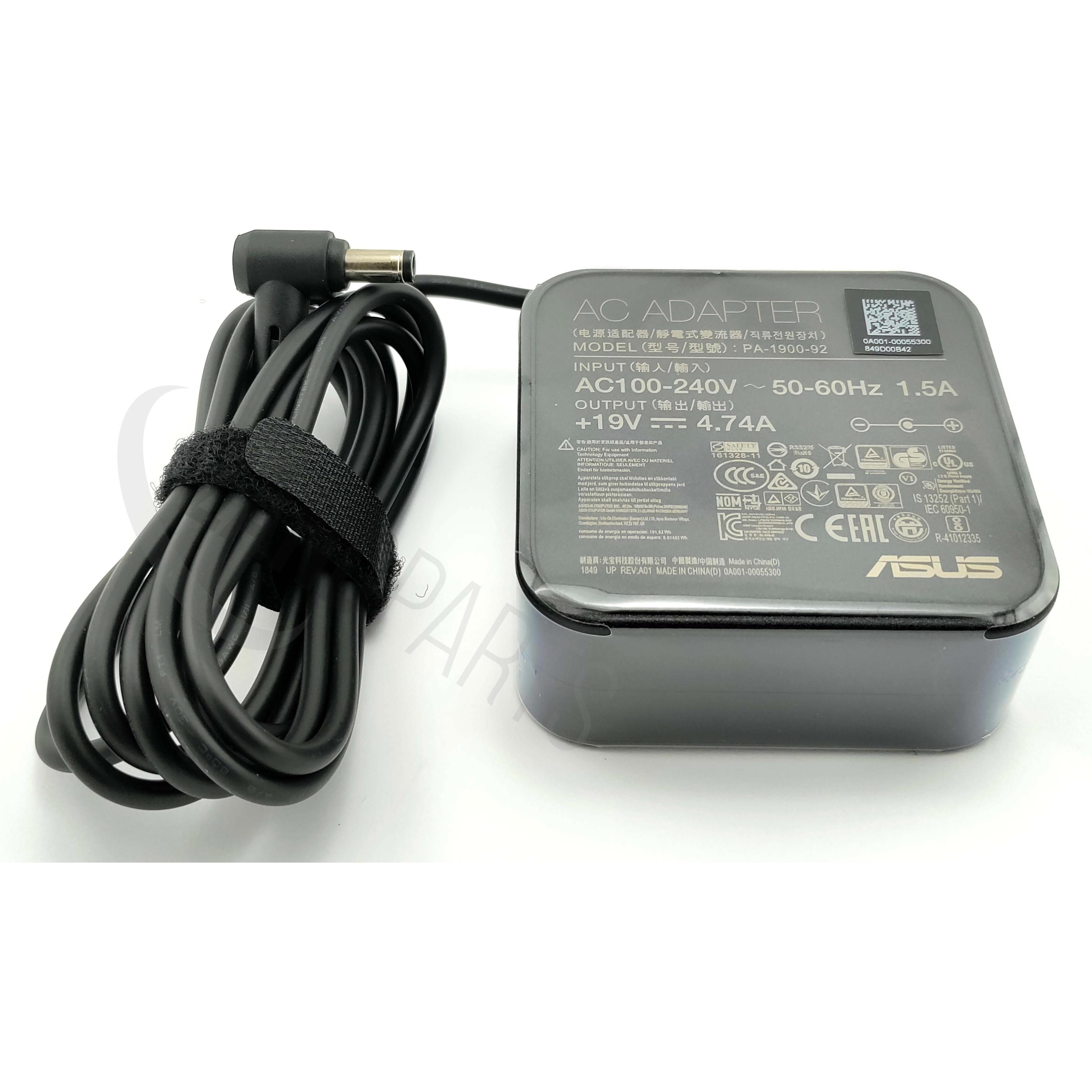 ASUS Netzteil 90 Watt Original PC-/Server (90 W), Notebook Netzteil, Schwarz