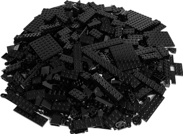 Actual product image LEGO Bricks Black mixed - 100 pieces - Black bricks mix - NEW (0, LEGO Accessories)