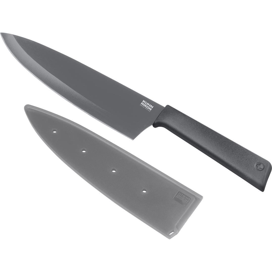 6x Kuhn Rikon COLORI+ Kochmesser grau, Küchenmesser, Grau
