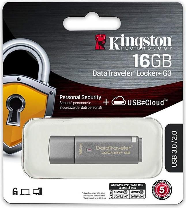 Produktbild Kingston DataTraveler Locker+ G3 (16 GB)