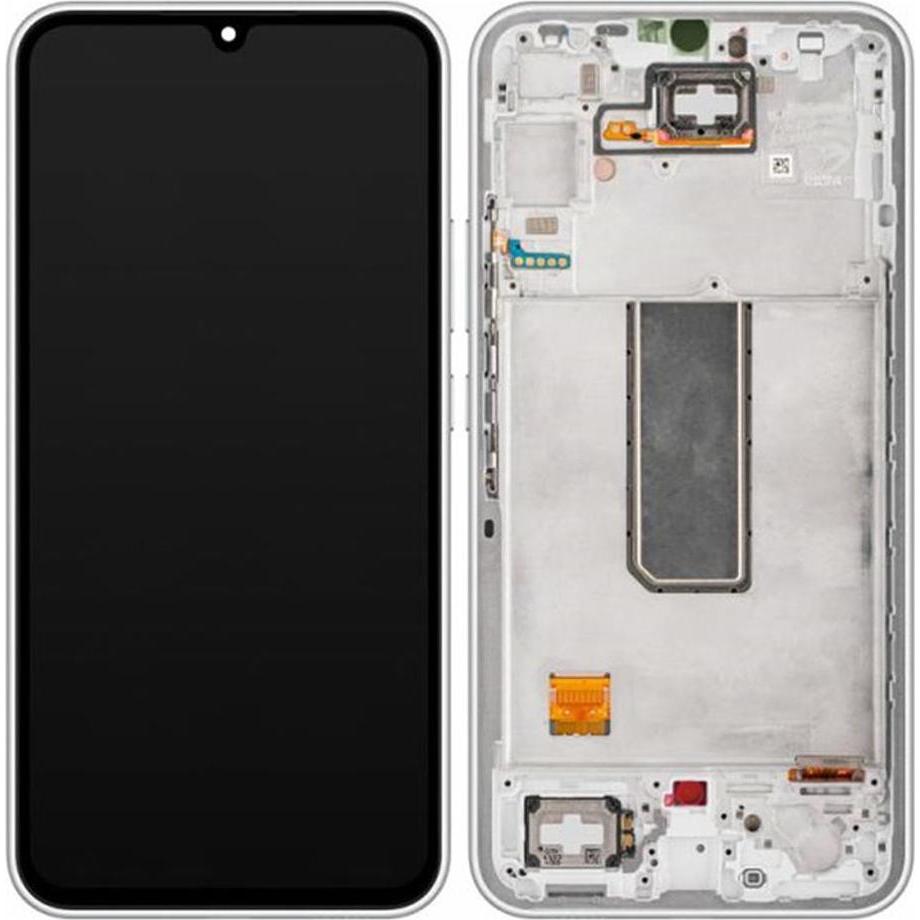 Samsung LCD + Touch + Frame für A346B Galaxy A34 5G - silver, Mobilgerät Ersatzteile, Silber