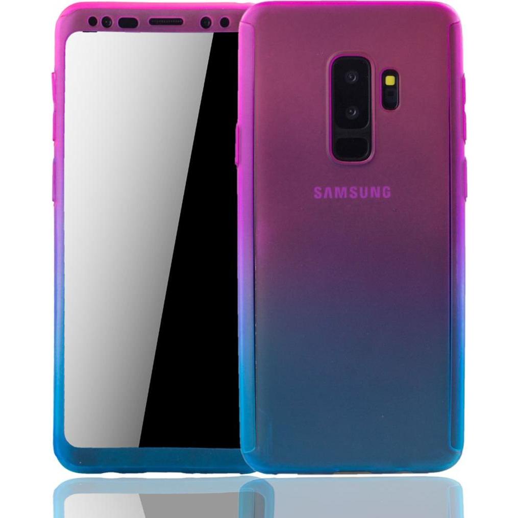 König Design Hülle Handy Schutz für Samsung Galaxy S9 Plus Full Case Cover Displayschutz Blau (Samsung Galaxy S9+), Smar...