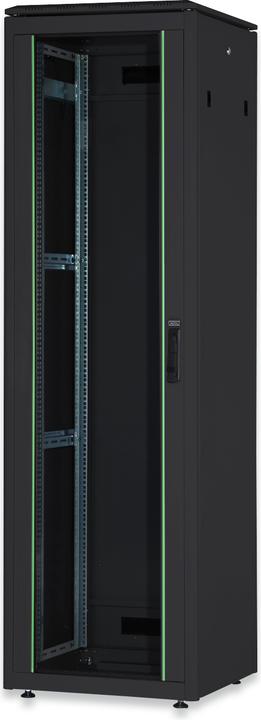 Digitus Netzwerkschrank 48,3cm 26HE schwarz 1342x600x800mm mit Glastuer IP40 inkl. 28xMontageschrauben-Se... (26 HE, 19 Zoll Rack)