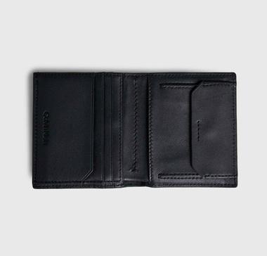 Actual product image Calvin Klein Mens Minimalism Trifold 6cc W/Coin Travel Accessory Triple Fold Wallet, Ck Sc