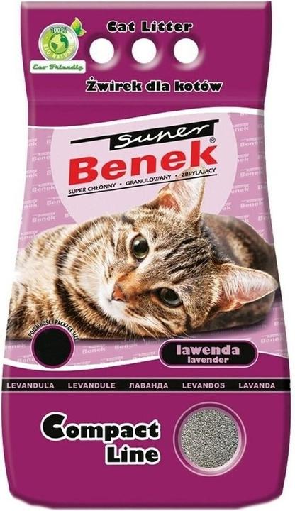 Immagine prodotto Super Benek Compatto Lawenda 25L Attivo (Assorbimento rapido, Biodegradabile, 30 kg)